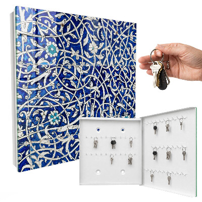 Schlüsselbox im Design Blaue Arabeske