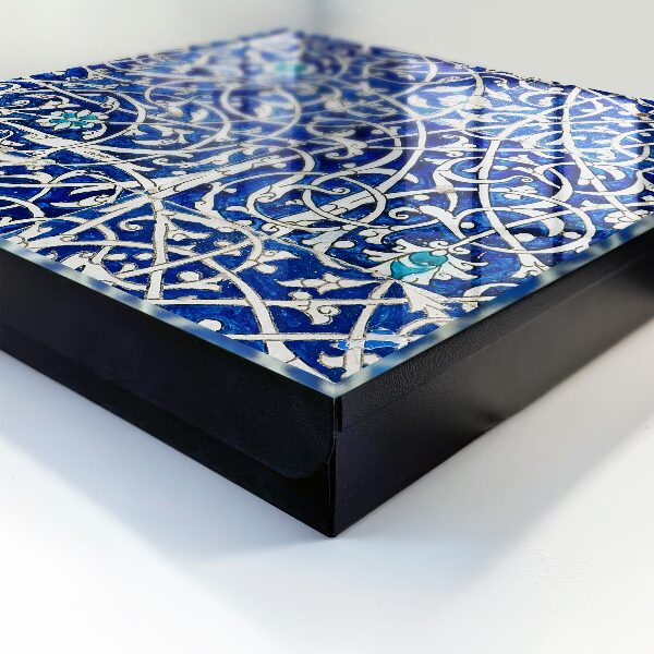 Schlüsselbox im Design Blaue Arabeske