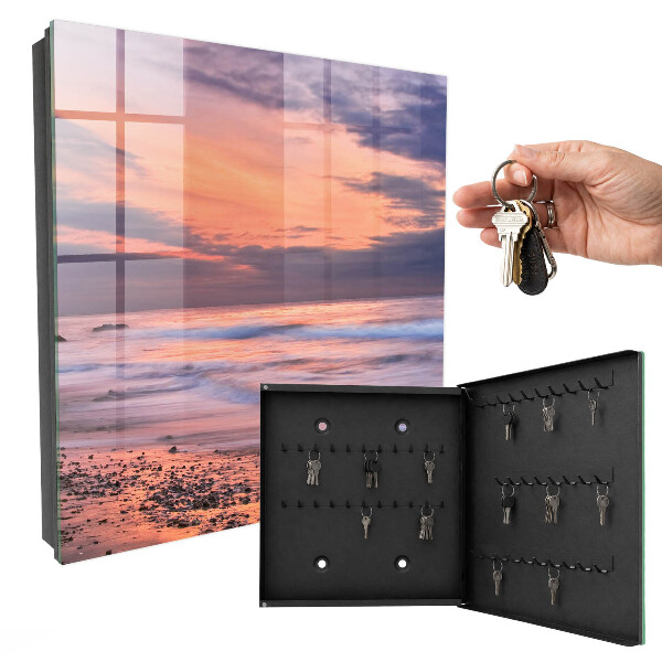 Schlüsselbox für die Wand mit Motiv Sonnenuntergang