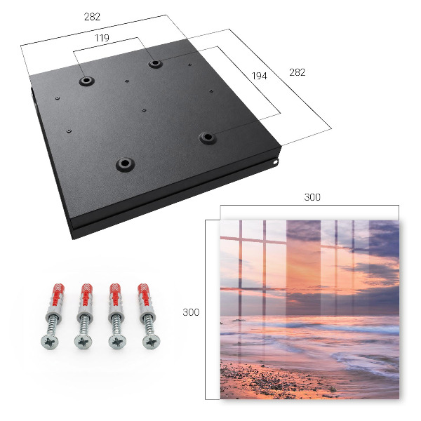 Schlüsselbox für die Wand mit Motiv Sonnenuntergang