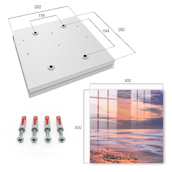 Schlüsselbox für die Wand mit Motiv Sonnenuntergang