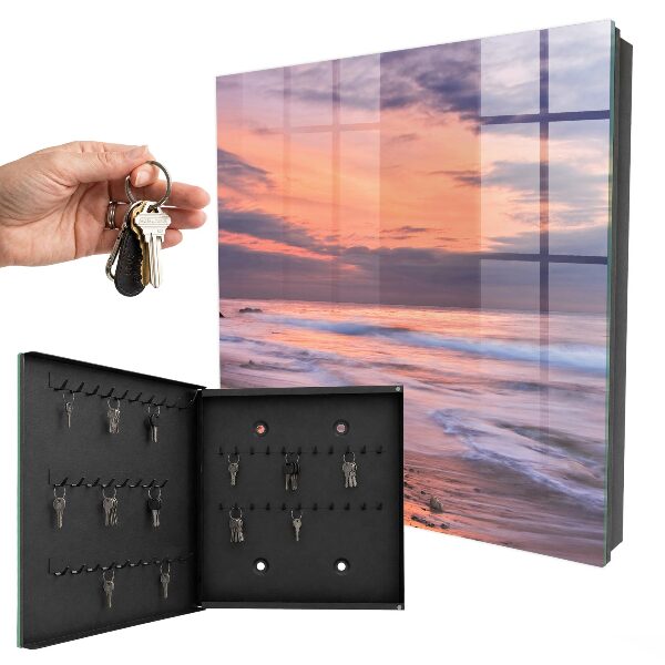 Schlüsselbox für die Wand mit Motiv Sonnenuntergang