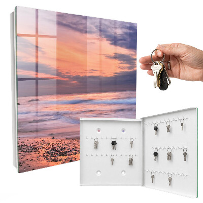 Schlüsselbox für die Wand mit Motiv Sonnenuntergang