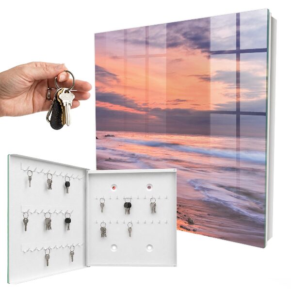 Schlüsselbox für die Wand mit Motiv Sonnenuntergang