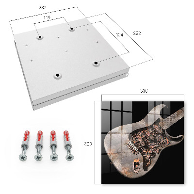 Schlüsselbox zur Wandmontage mechanische Gitarre