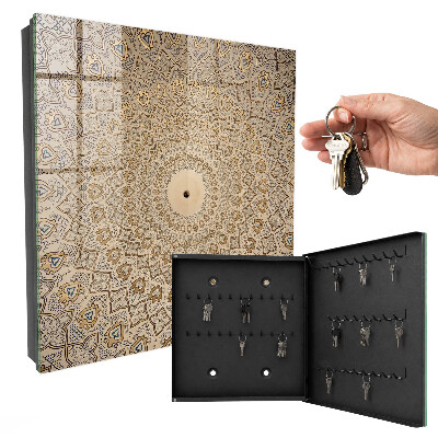 Schlüsselbox mit dekorativem Mandala-Motiv