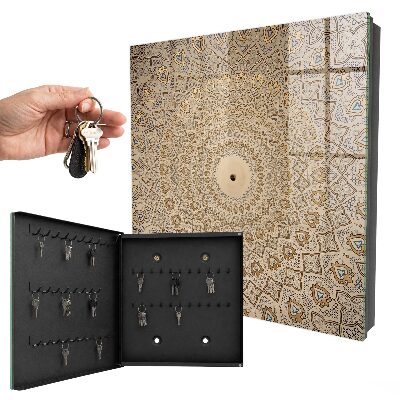 Schlüsselbox mit dekorativem Mandala-Motiv
