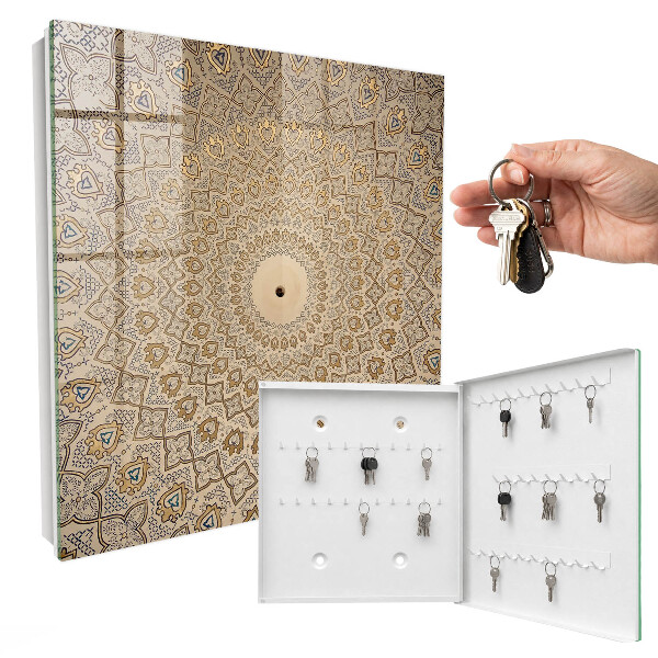 Schlüsselbox mit dekorativem Mandala-Motiv