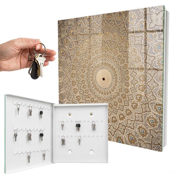 Schlüsselbox mit dekorativem Mandala-Motiv