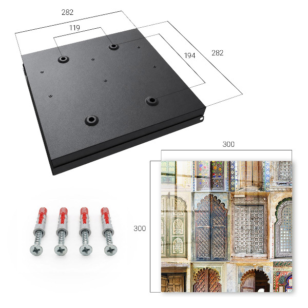 Schlüsselbox zur Wandmontage buntes Fensterdesign
