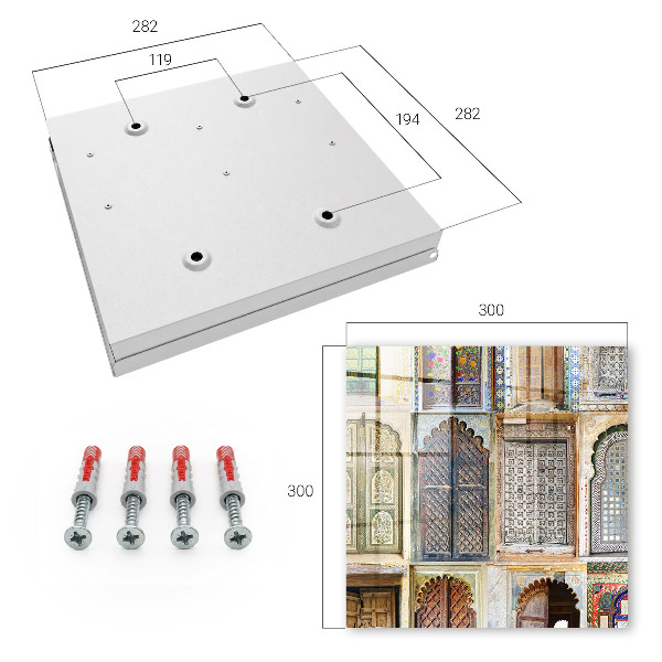 Schlüsselbox zur Wandmontage buntes Fensterdesign
