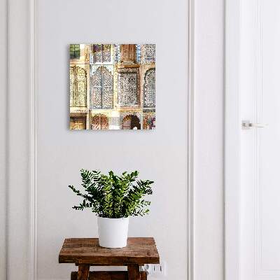 Schlüsselbox zur Wandmontage buntes Fensterdesign