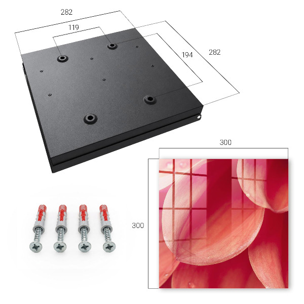 Schlüsselbox mit floralem Motiv