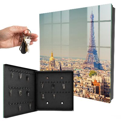 Schlüsselbox für die Wand mit Stadtlandschaft-Motiv