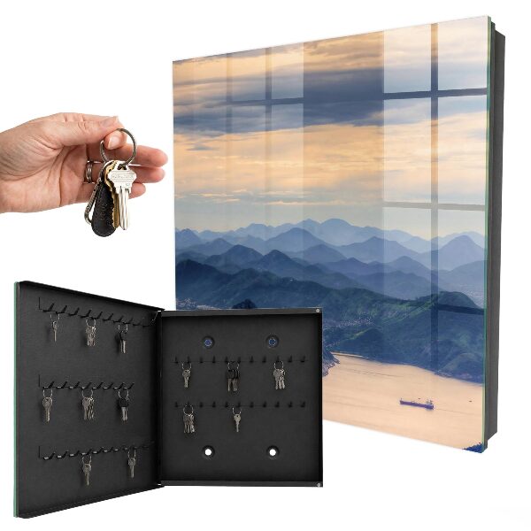 Schlüsselbox für die Wand mit Motiv Berglandschaft