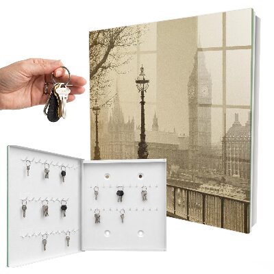 Schlüsselkasten mit Motiv Nebliges London