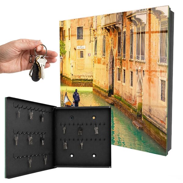Schlüsselbox zur Wandmontage Motiv Kanäle von Venedig