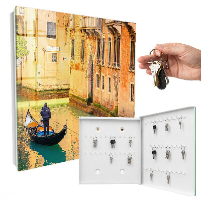 Schlüsselbox zur Wandmontage Motiv Kanäle von Venedig