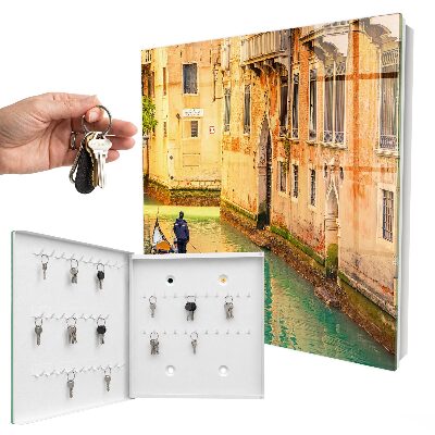 Schlüsselbox zur Wandmontage Motiv Kanäle von Venedig
