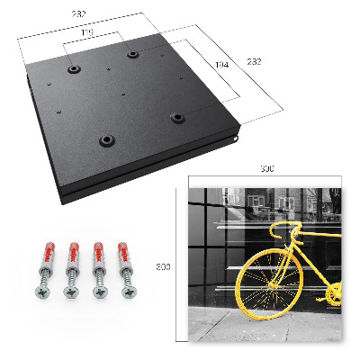 Schlüsselkasten in Gelb mit Fahrrad-Motiv