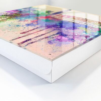Schlüsselbox für die Wand mit Motiv Urbane Aquarellmalerei