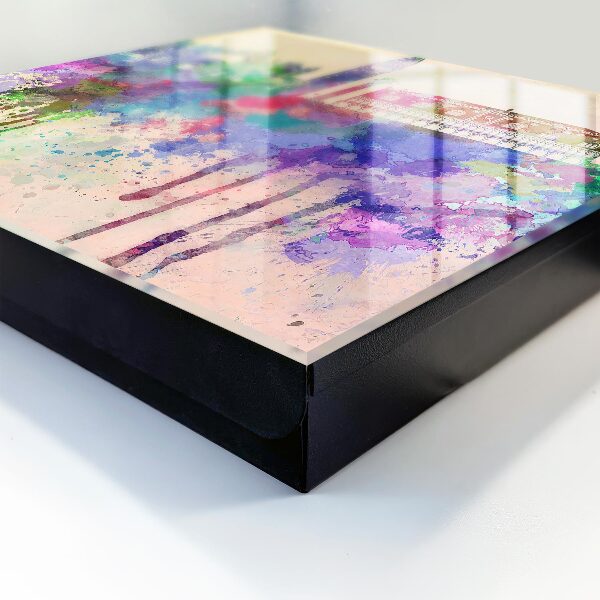 Schlüsselbox für die Wand mit Motiv Urbane Aquarellmalerei