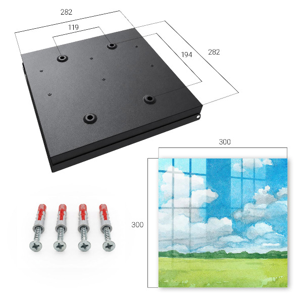 Schlüsselkasten mit Sommerlandschaft-Motiv
