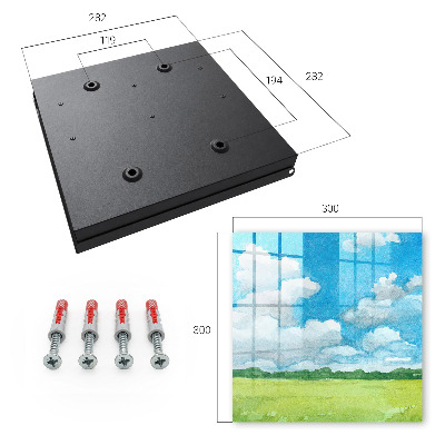 Schlüsselkasten mit Sommerlandschaft-Motiv