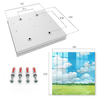 Schlüsselkasten mit Sommerlandschaft-Motiv