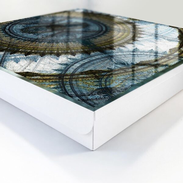 Schlüsselbox mit geometrischem Mandala-Motiv