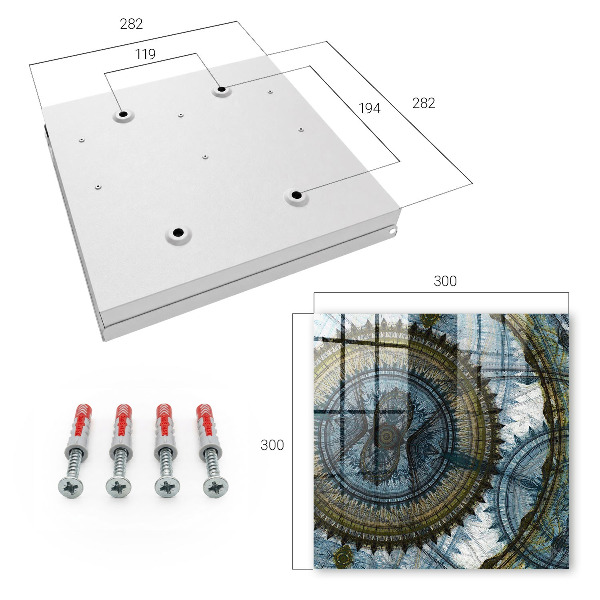 Schlüsselbox mit geometrischem Mandala-Motiv