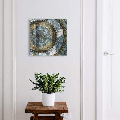 Schlüsselbox mit geometrischem Mandala-Motiv