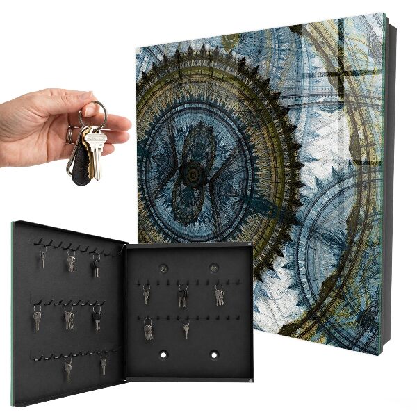 Schlüsselbox mit geometrischem Mandala-Motiv