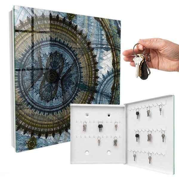 Schlüsselbox mit geometrischem Mandala-Motiv