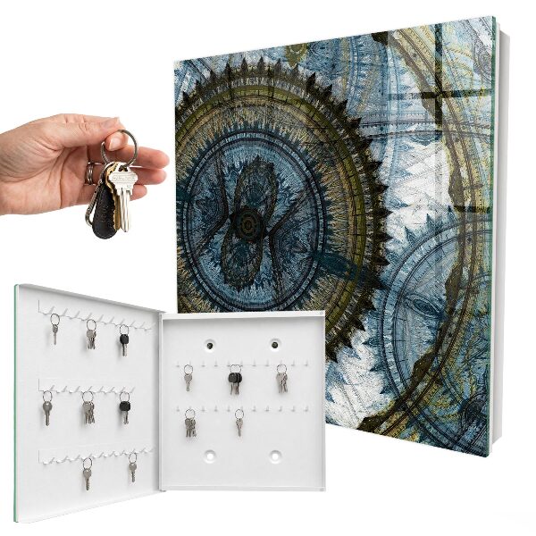 Schlüsselbox mit geometrischem Mandala-Motiv