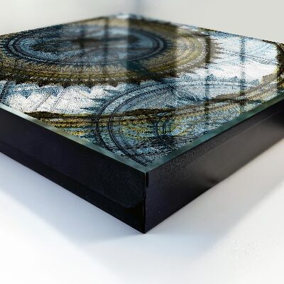 Schlüsselbox mit geometrischem Mandala-Motiv