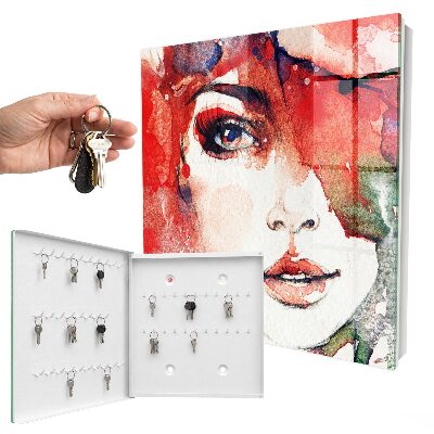 Schlüsselbox mit dem Motiv Porträt einer Frau