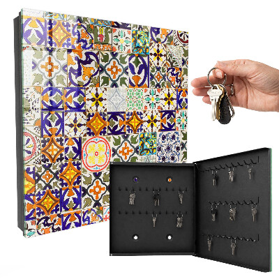 Schlüsselkasten mit buntem Fliesendesign