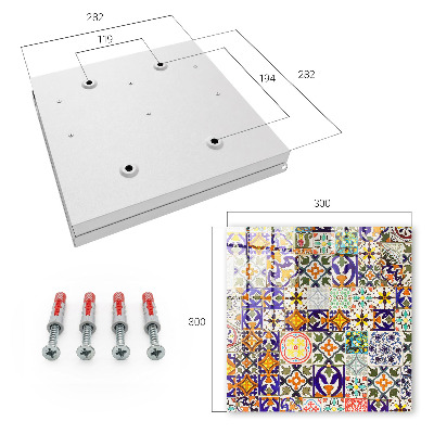 Schlüsselkasten mit buntem Fliesendesign