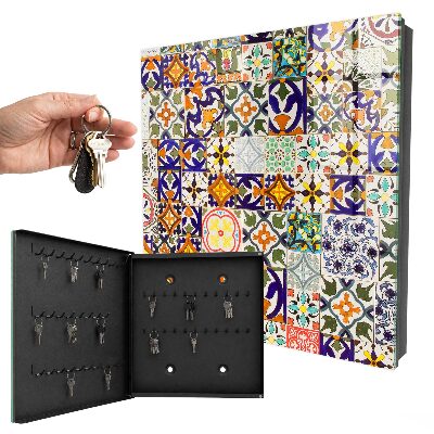 Schlüsselkasten mit buntem Fliesendesign