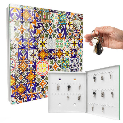 Schlüsselkasten mit buntem Fliesendesign