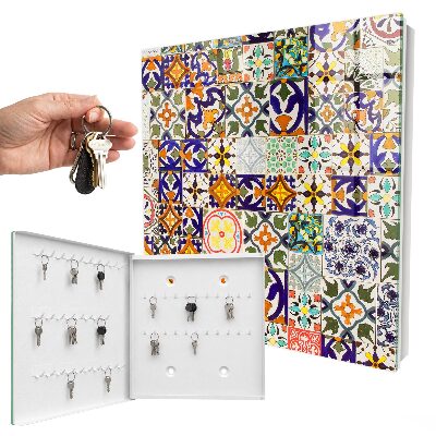 Schlüsselkasten mit buntem Fliesendesign