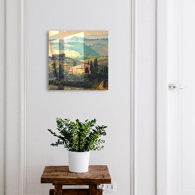 Schlüsselkasten mit Toskana-Landschaftsmotiv