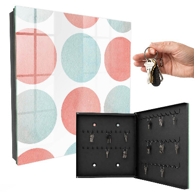 Schlüsselbox im Design Pastellkreise