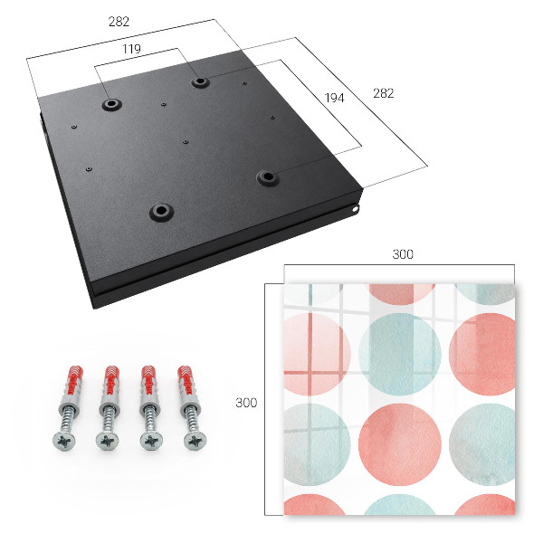 Schlüsselbox im Design Pastellkreise