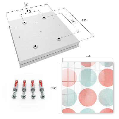 Schlüsselbox im Design Pastellkreise
