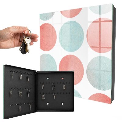 Schlüsselbox im Design Pastellkreise
