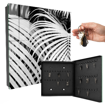 Schlüsselbox mit Palmenblätter-Motiv