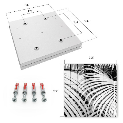 Schlüsselbox mit Palmenblätter-Motiv