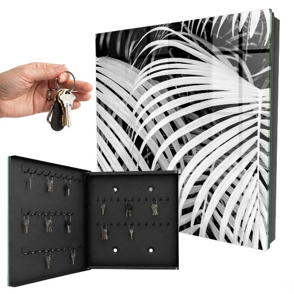 Schlüsselbox mit Palmenblätter-Motiv